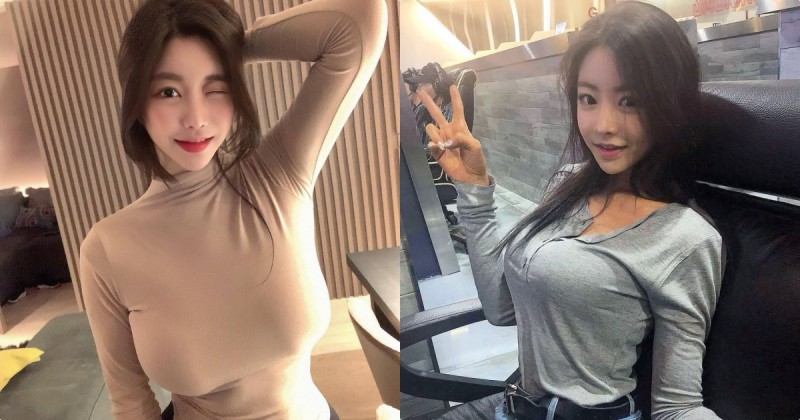 【球盟会】衝一波！去網咖隔壁坐著「兇兇美乳妹」，「邪惡的大份量車頭燈」讓整間店都騷動！