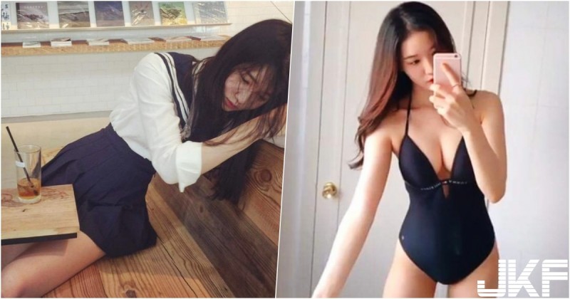 【球盟会】年輕的肉體！「清純高中妹」換下制服後的大反差！泳裝Ｃ奶渾圓又可愛！