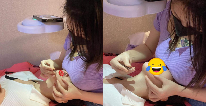 【球盟会】最辣美容師「李妮」巨乳壓客人臉上　網友：立刻預約衝一波