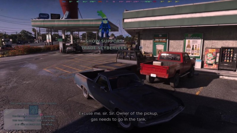【球盟会】《GTA6》第九支泄露片段：老头往车货厢的浴缸里加油（世界事件）