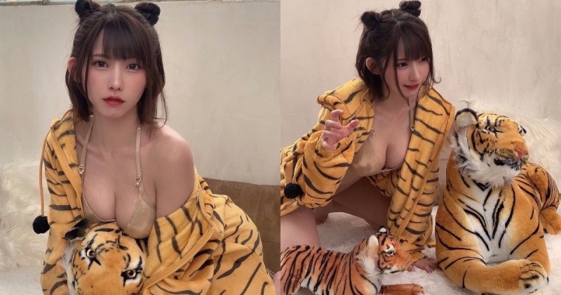 【球盟会】「巨乳小老虎」性感出沒！甜美笑容配「豐滿曲線」，辣到網友甘心被吃掉！