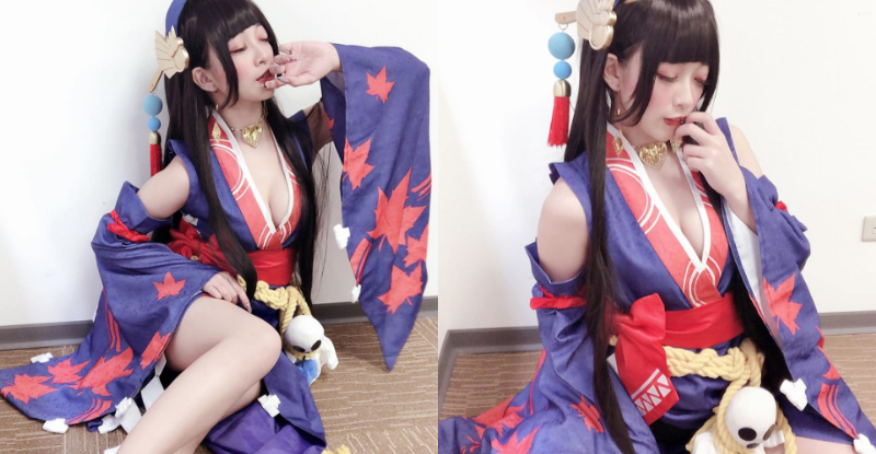 【球盟会】美乳深溝！性感甜心「糖果CandyLan」電眼甜笑惹人愛，大露骨感香肩讓人鼻血狂噴！
