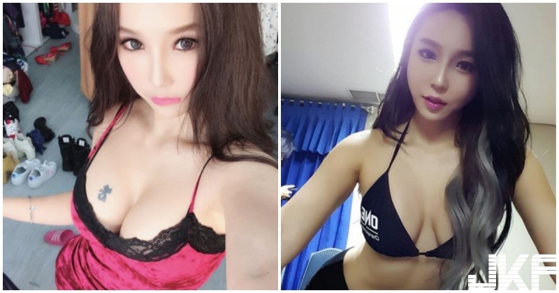 【球盟会】火辣爆乳妹「情趣內衣」超誘惑，大家都想當她美乳上的刺青了！
