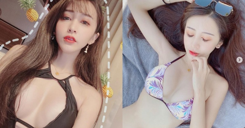 【球盟会】中路暢通！長髮大眼正妹「ann」泳裝超兇，「白浪滔滔」擋都擋不住！
