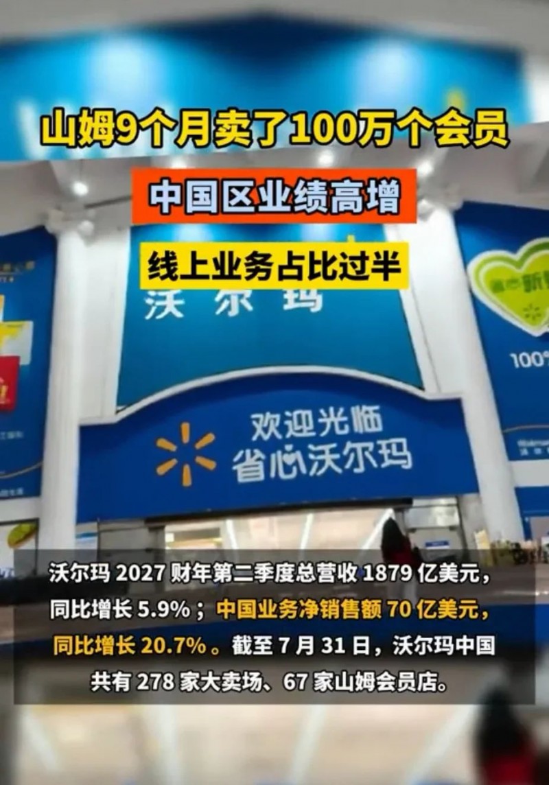 【球盟会】山姆9个月卖了100万个会员