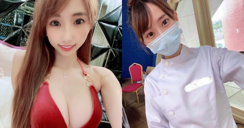 【球盟会】護理師「兔兒」比基尼辣照好養眼，「深邃事業線」讓病人都著迷！
