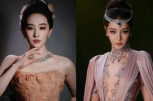 【球盟会】VOGUE“绝色盛典”红毯，【刘亦菲】撑伞压轴，【热巴】叼蝴蝶出场