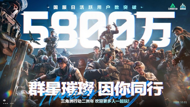 【球盟会】《三角洲行动》日活突破5800万！发放全服福利表示感谢